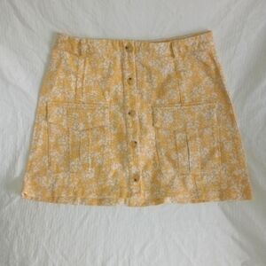 SOLD BP Nordstrom Small Floral Yellow Skirt